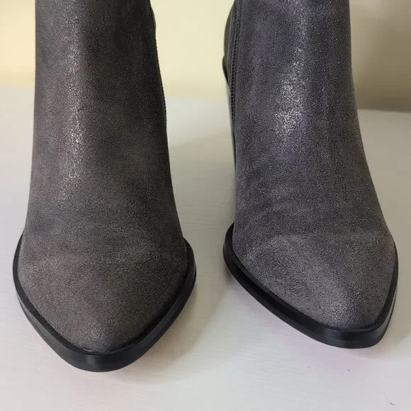 Corso Como Size 6.5 Hurray Dusted Metallic Gunmetal Heeled Boots, NEW - Picture 5 of 15